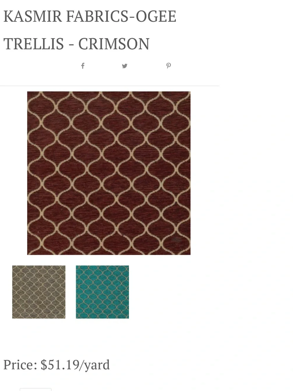 3 Continuous Yds Crimson / Brick / Upholstery Fabric, 57” Wide Home Dec Fabric